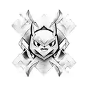 Combine Nordic runes with Pokemon characters in a blackwork style tattoo tattoo design idea