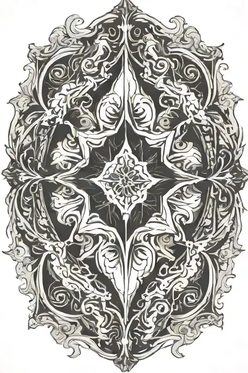 mineral design inspired tattoo design idea