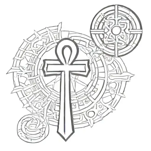 simple african ankh symbol nothing else tattoo design idea
