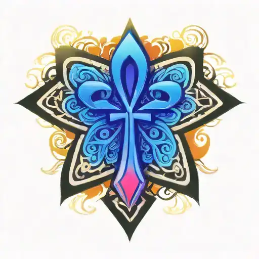african ankh symbol tattoo design idea
