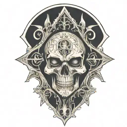 abstract singer tattoo design idea