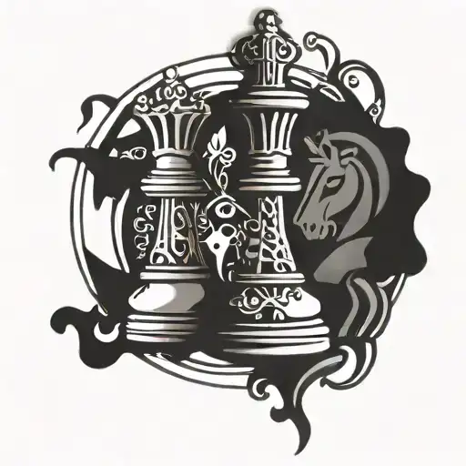 king chess piece tattoo design idea