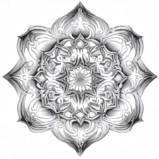 fractal art extruding tattoo design idea