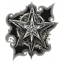 witchcraft star tattoo design idea