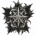 witchcraft star tattoo design idea