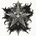 witchcraft star tattoo design idea
