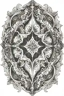 mineral design inspired tattoo design idea