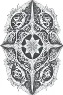 mineral design inspired tattoo design idea