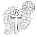 simple african ankh symbol nothing else tattoo design idea