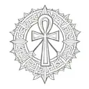 simple african ankh symbol nothing else tattoo design idea