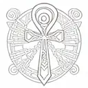 simple african ankh symbol nothing else tattoo design idea