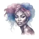 Beautifull African Woman Dancing Eyes Looking Forward Tattoo Idea tattoo design idea