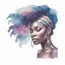 Beautifull African Woman Dancing Eyes Looking Forward Tattoo Idea tattoo design idea