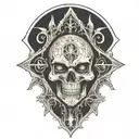 abstract singer tattoo design idea