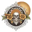 refresh the back ground curled up black tattoo design idea