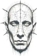 crackles from the wall and the devis inside tattoo design idea