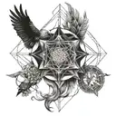 sacred geometry drawings tattoo design idea