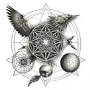sacred geometry drawings tattoo design idea