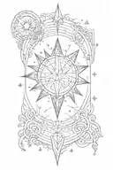 Midas star sign tattoo design idea