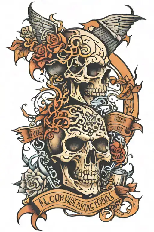 alcoholism, overcoming obstacles tattoo design idea