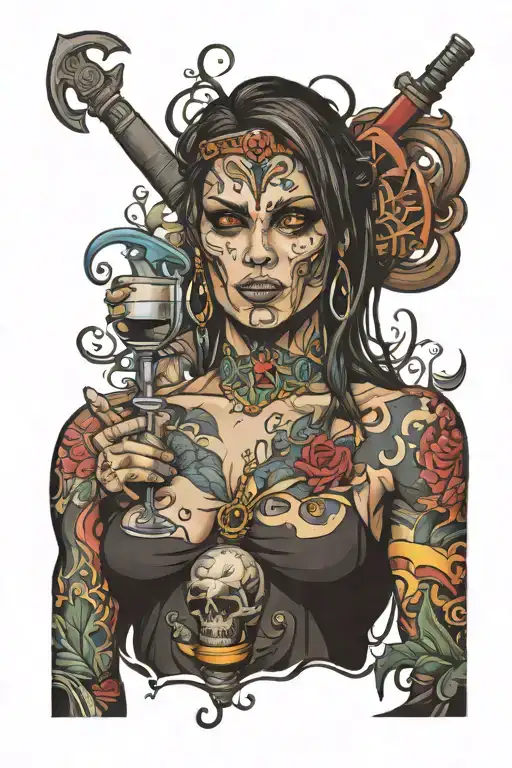 alcoholism, overcome challenges tattoo design idea