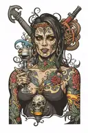 alcoholism, overcome challenges tattoo design idea
