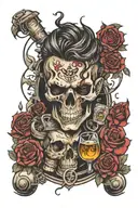 alcoholism, overcome challenges tattoo design idea