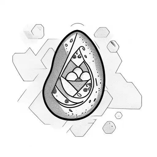 avocado tattoo design idea