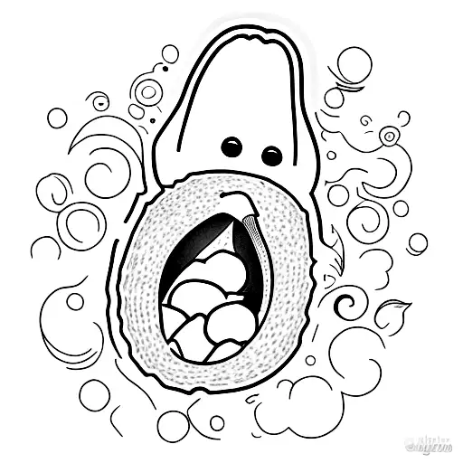 avocado tattoo design idea