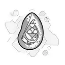 avocado tattoo design idea