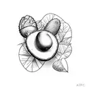avocado tattoo design idea