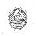 avocado tattoo design idea