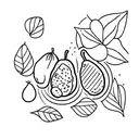 avocado tattoo design idea