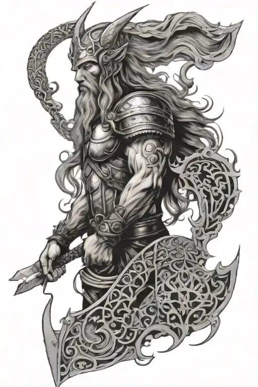 norse mythology forearm tattoo tattoo design idea