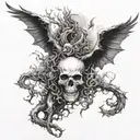 Through I walk through the valley of the shadow of death I will fear no evil  tattoo design idea