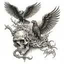 Through I walk through the valley of the shadow of death I will fear no evil  tattoo design idea