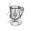 chalice with cross tattoo design idea