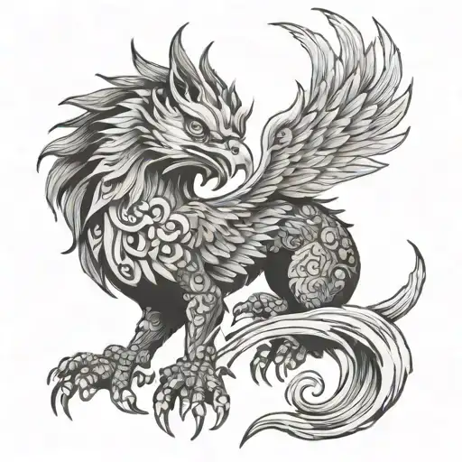 Griffin tattoo design idea