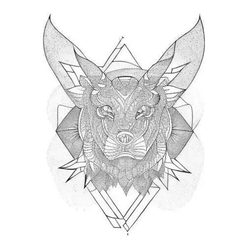 simple sleeve with thick lines tattoo design idea