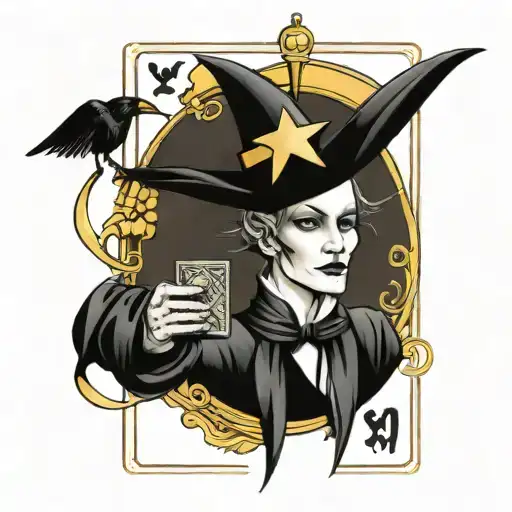 magician tarot card tattoo design idea