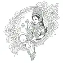Laxmi tattoo design idea
