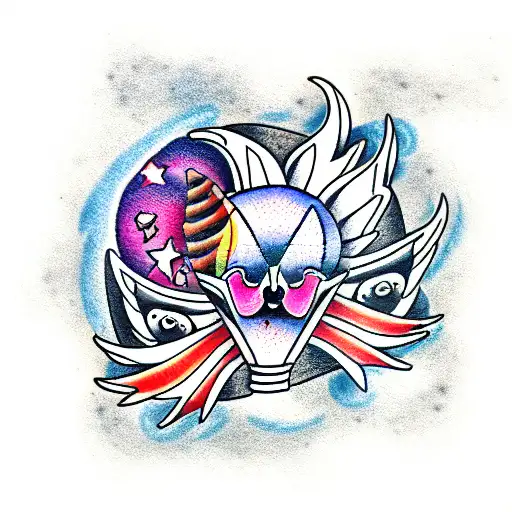 Moon tattoo design idea