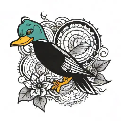duck sun math science themed tattoo featuring tattoo design idea