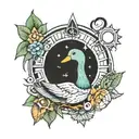 duck sun math science themed tattoo featuring tattoo design idea