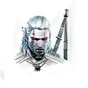 witcher with witcher signs  tattoo design idea