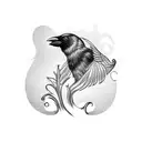 goth Crow  tattoo design idea