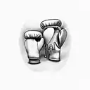 boxing gloves tattoo design idea