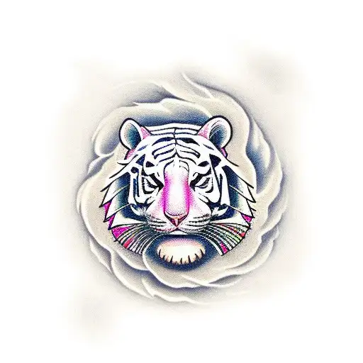 white tiger tattoo design idea