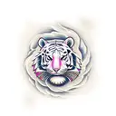 white tiger tattoo design idea