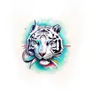 white tiger tattoo design idea